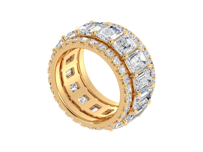 Emerald Cut Stacker Band